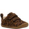 CLARKS KIDS STRAP SHOE - LEOPARD ANIMAL PRINT